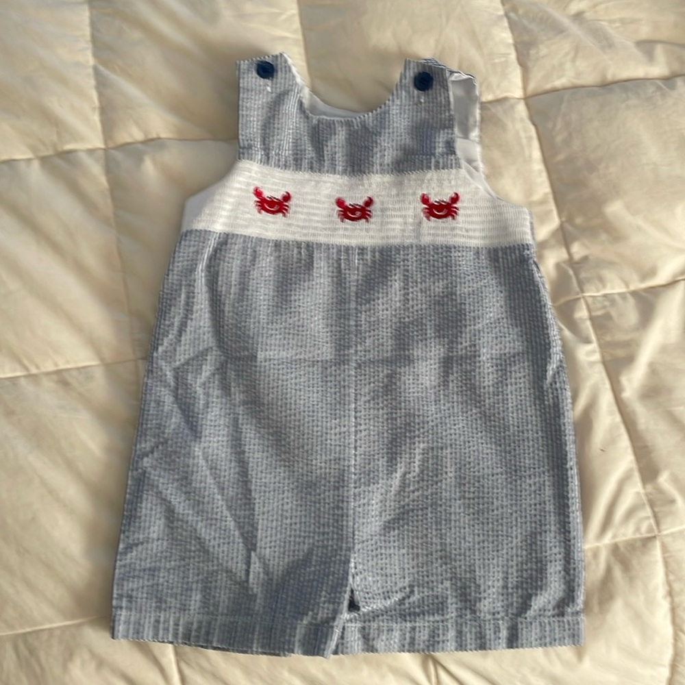 Seersucker one piece outfit. Size 24 months. Perfect condition. Worn once